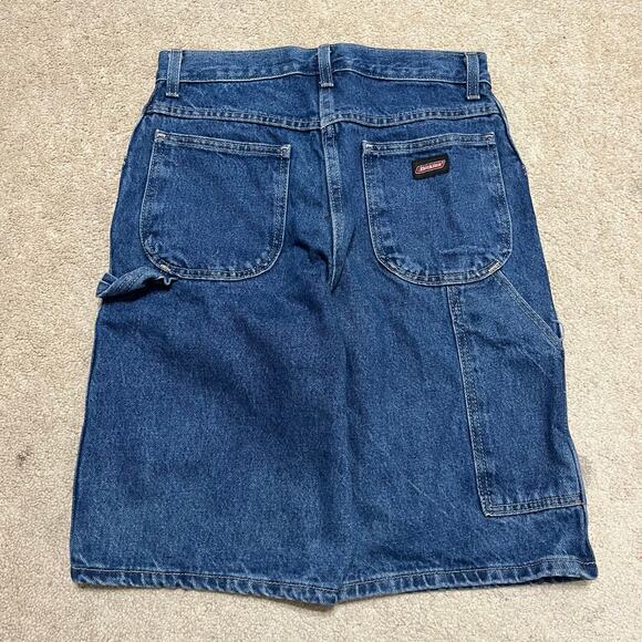 Dickies Carpenter Cargo Blue Denim Jean Shorts (Jorts) 30W - Picture 1 of 7